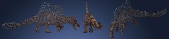 3D model DINOSAUR WIREFRAME (STL)